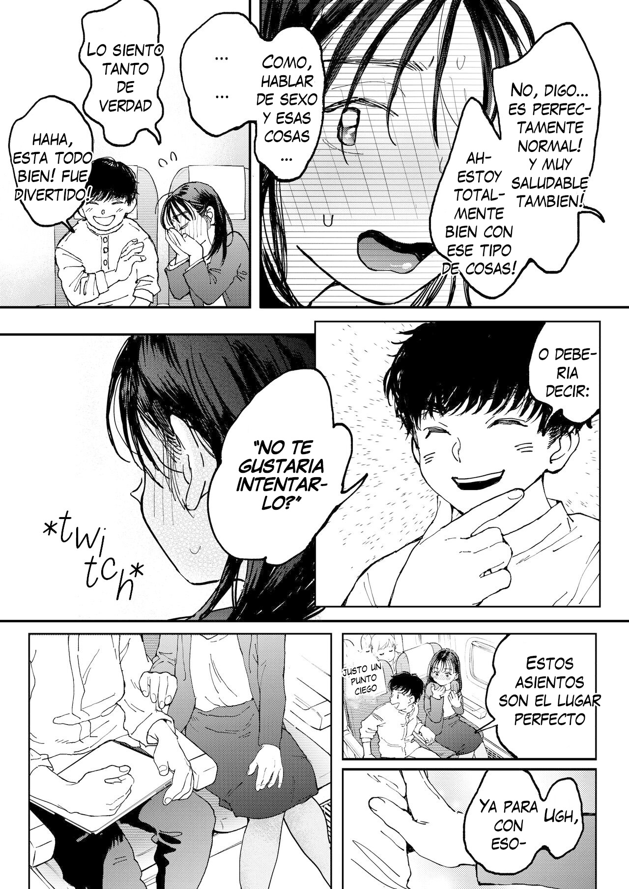Muramura OL-san wa Hikouki no Naka demo Seiyoku o Mitashitai | La Calenturienta Onee-san Incluso en un Avión Quiere Satisfacer sus Deseos Sexuales page 12 full