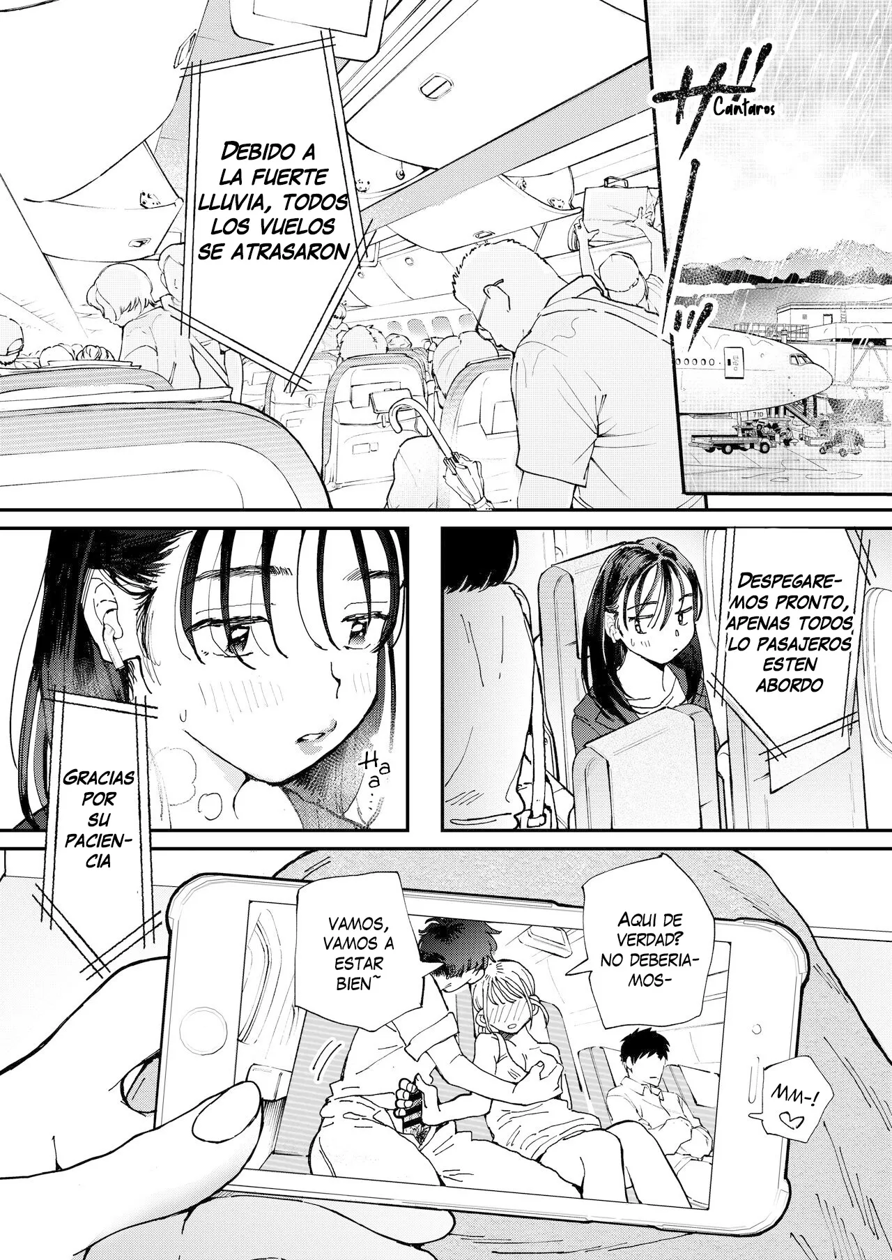 Muramura OL-san wa Hikouki no Naka demo Seiyoku o Mitashitai | La Calenturienta Onee-san Incluso en un Avión Quiere Satisfacer sus Deseos Sexuales page 2 full