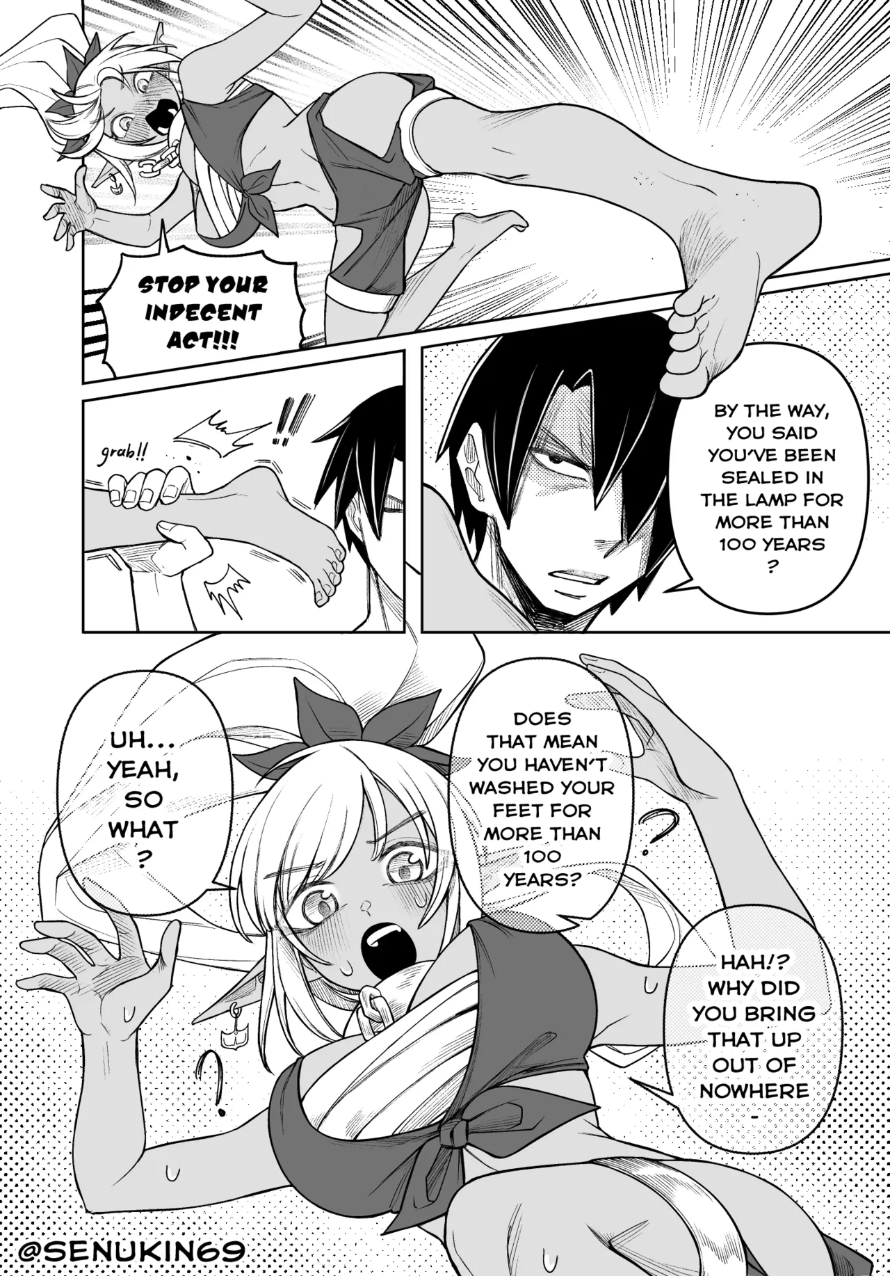 The Useless Genie and her intrusive-thoughts Master page 8 full