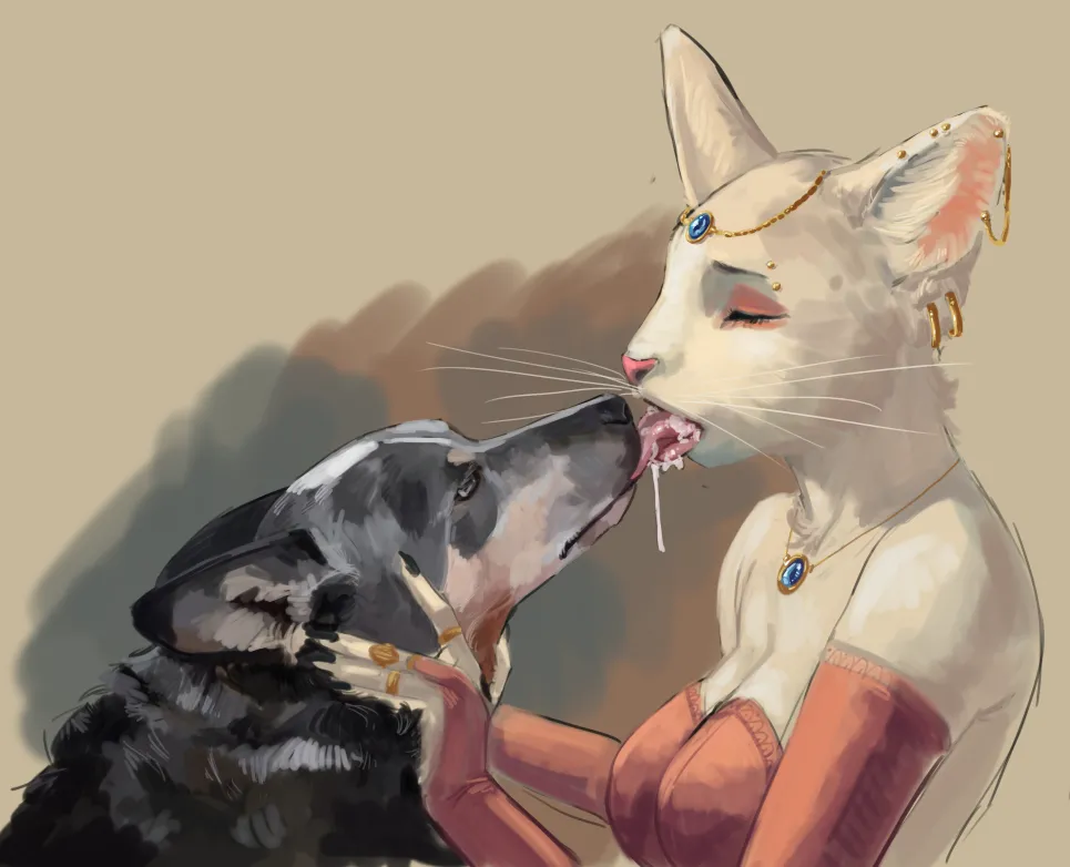 Women and Furries Kissing Animals page 1 full