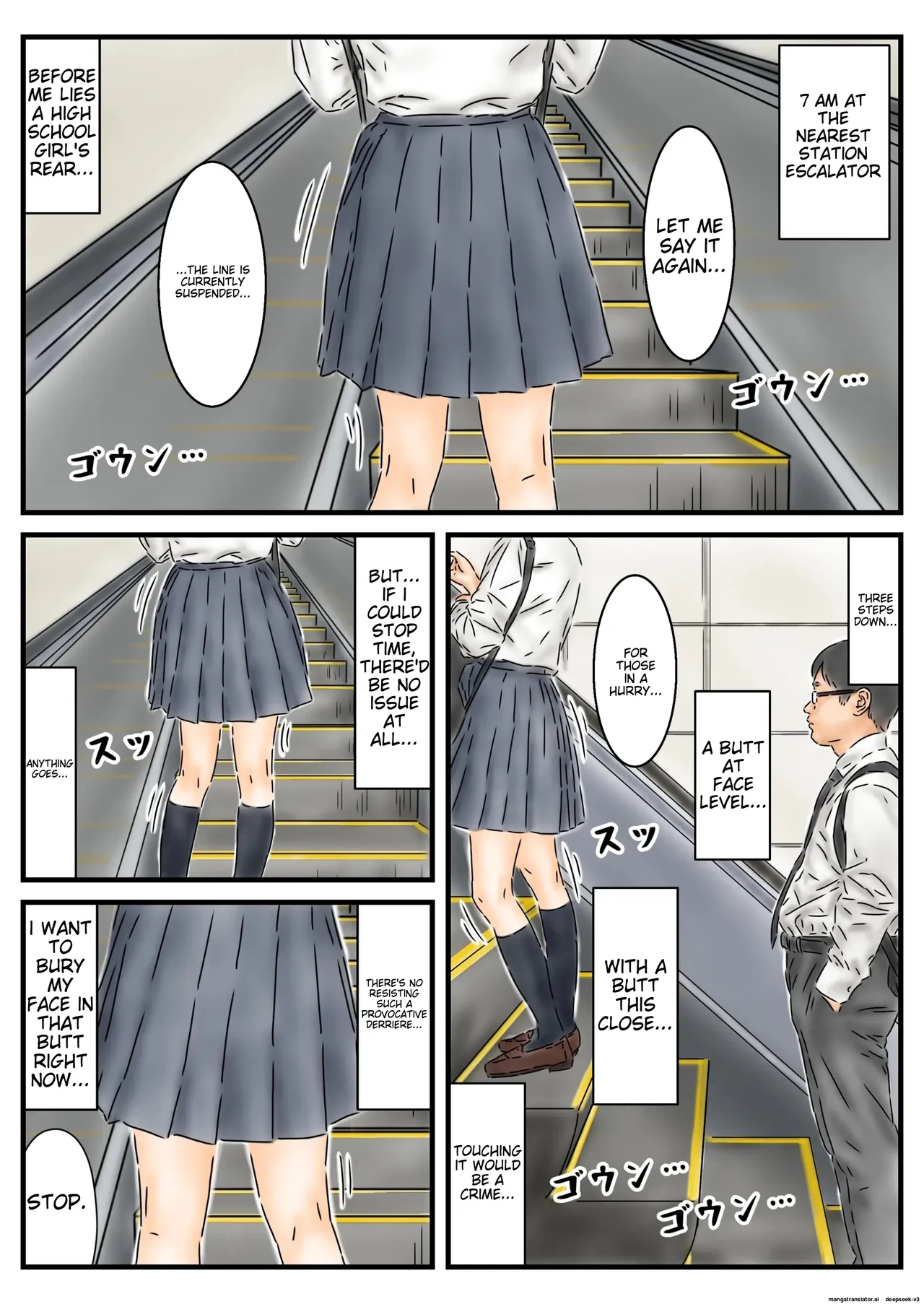 Jikan Teishi: Toukou-chuu no Joshikousei-tachi de Kyou no Unsei o Uranaimasu. | I'll be Fortune-telling with the High School Girls on Their Way to School Today. page 2 full