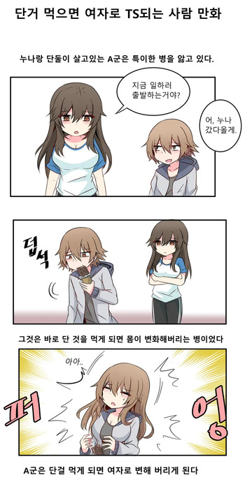 [TS 만화] 단걸 먹으면 여자가 되는 만화  [출처] [TS 만화] 단걸 먹으면 여자가 되는 만화|작성자 사이버데몬3 cover