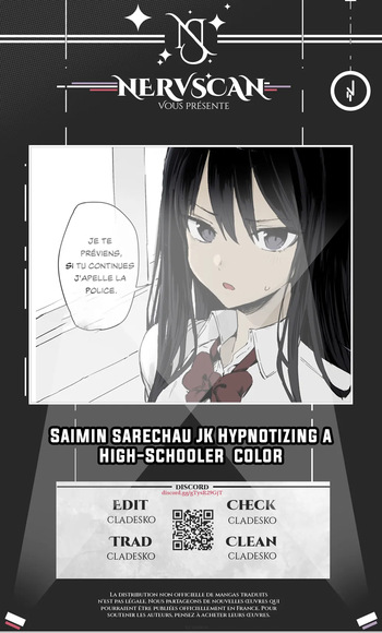 [Hotate-chan] Saimin sarechau JK | Hypnotizing a High-Schooler [french](cladesko)(nervscan) [Colorized] cover