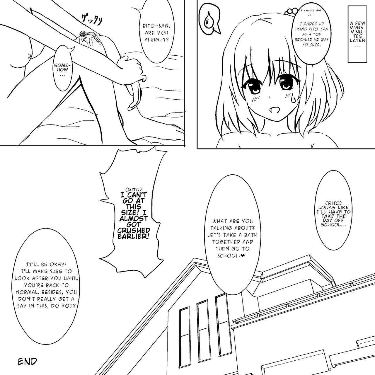 Rito ga Chiisaku Natte Momo to | Shrunken Rito and Momo page 7 full