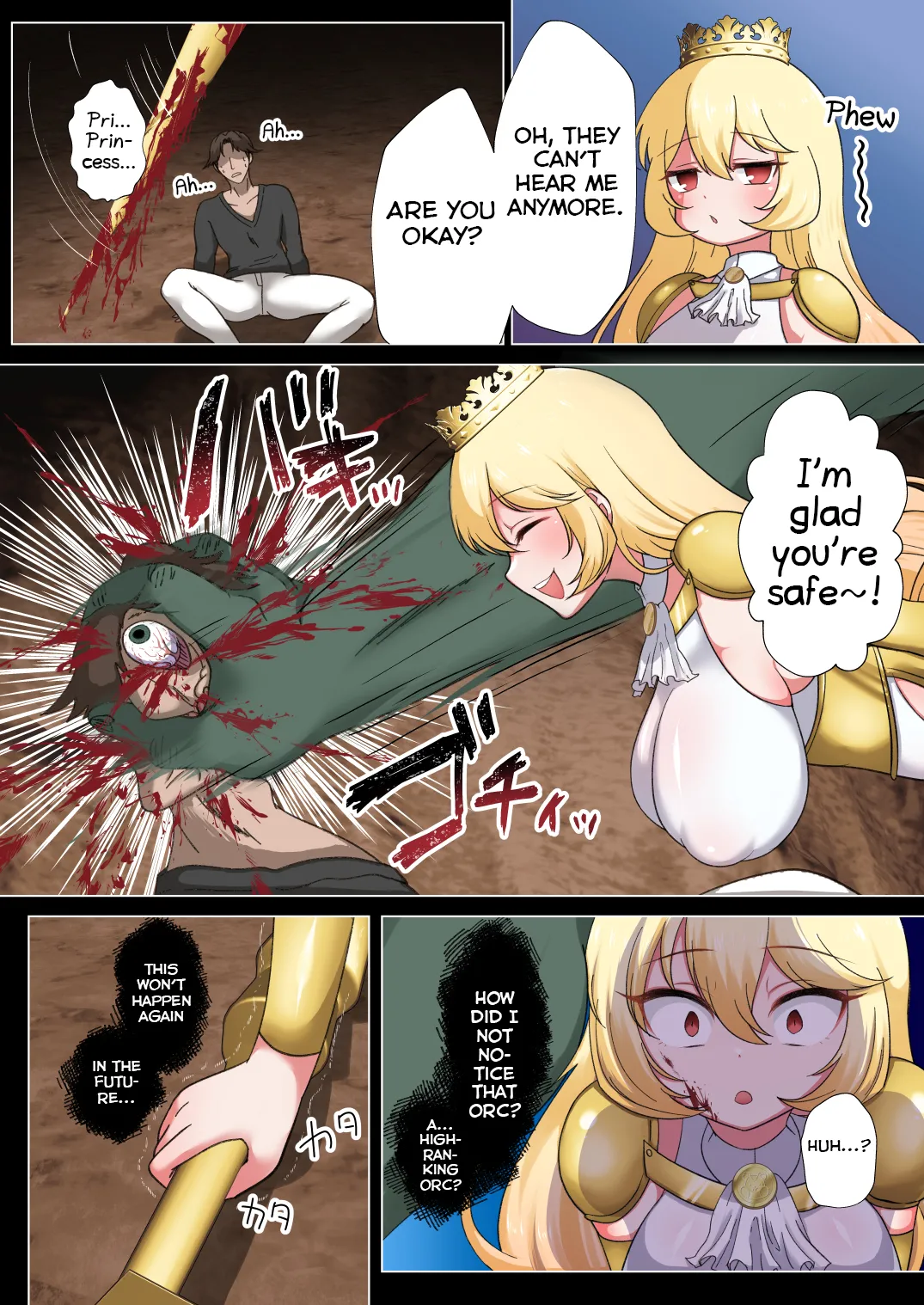 Himekishi Elsa wa Orc ni Haiboku -High-Leg ga Nimata Shikkin! Haraboko Tairyou Omorashi Mesuochi!- page 10 full