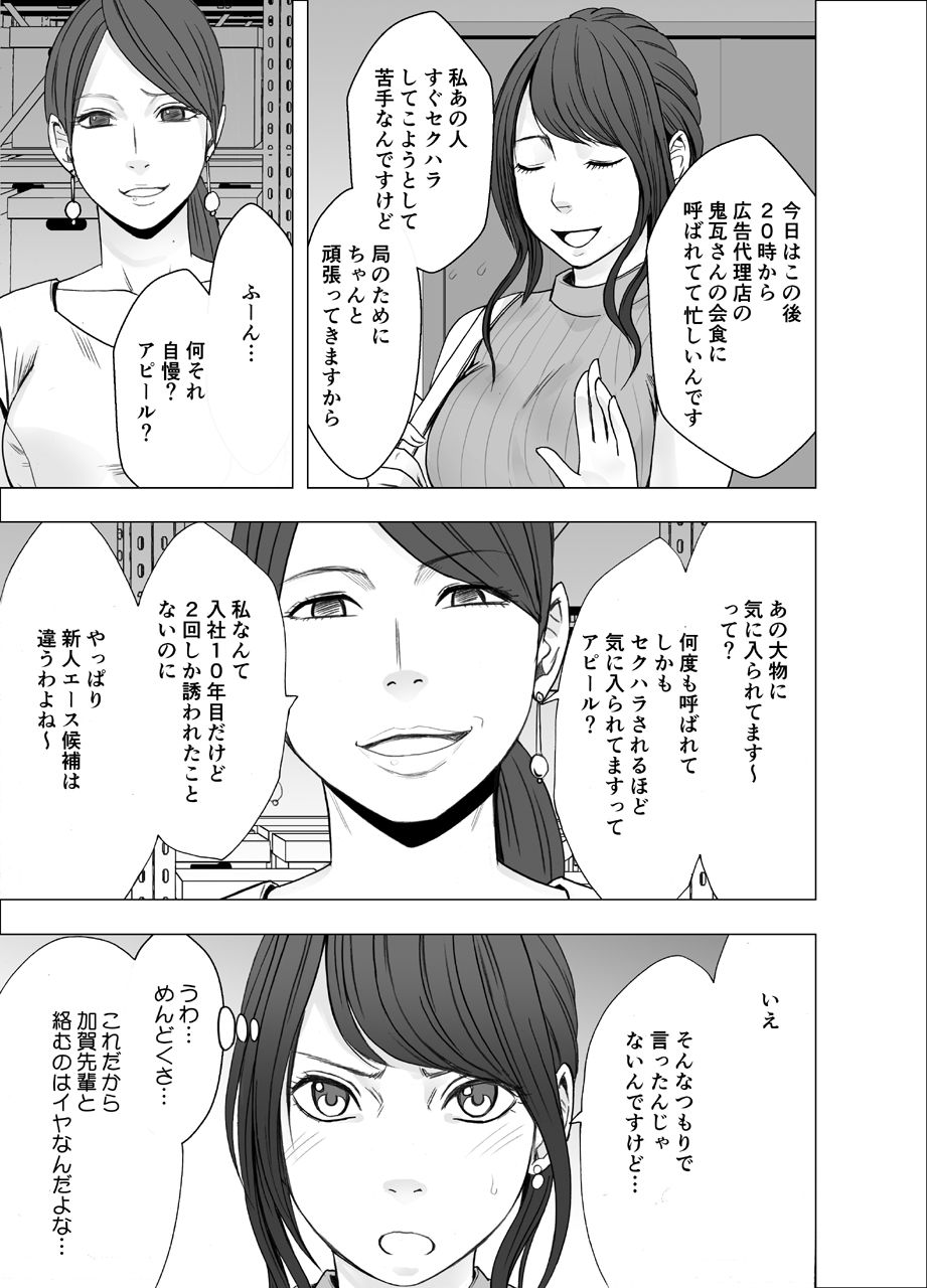Ki ga Tsuyoi Joshi Anaunsa ga Kutsujoku ni Taerarenakunarumade Rezu Ijime Hen page 9 full