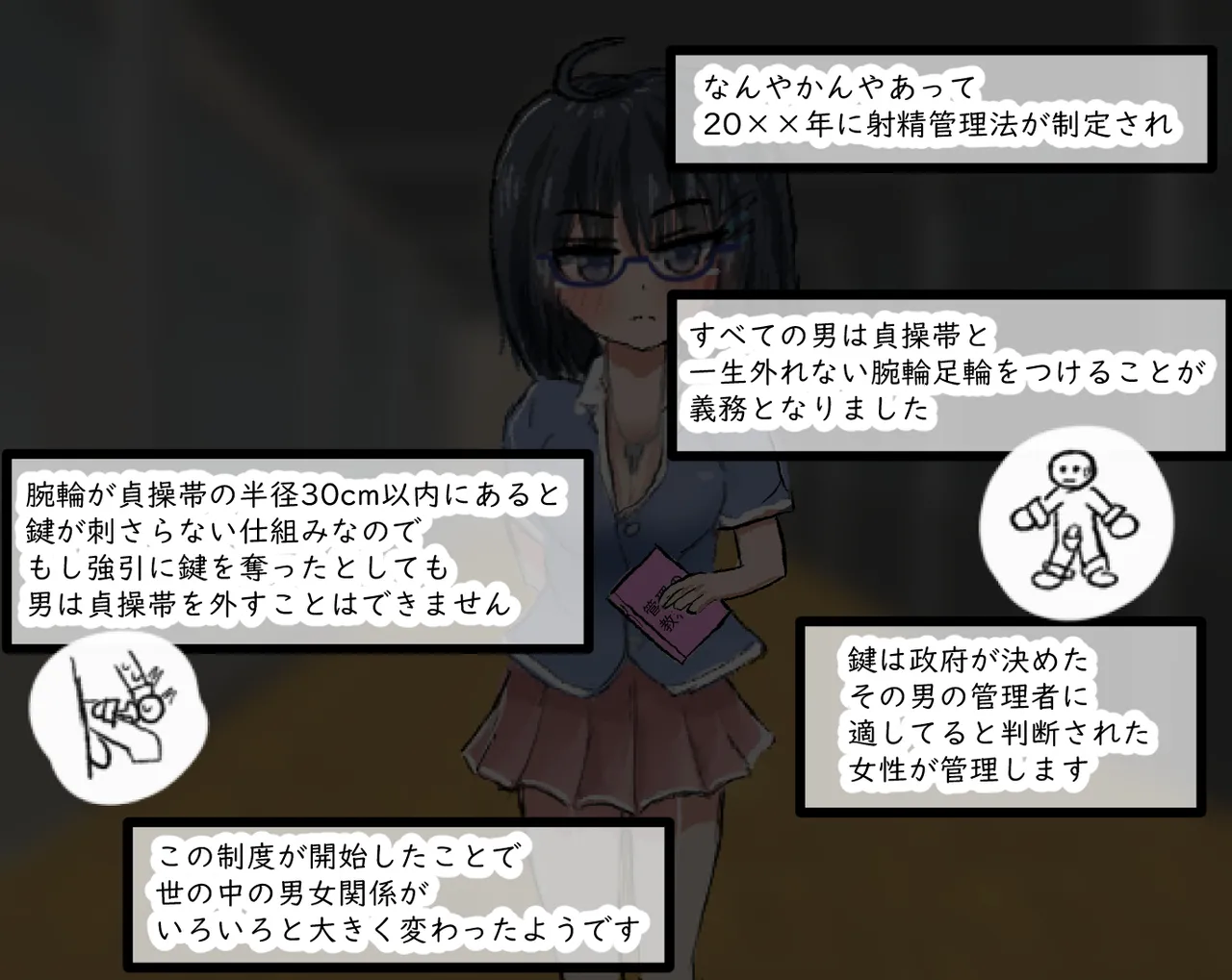 管理人の許可無き射精は法律で禁止されています ～射精の自由を握った元いじめられっ子の同級生に無慈悲な管理で復讐されるケース～ page 7 full