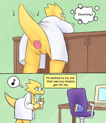 [Perpleon] Alphys Lounging Around + Extra cover