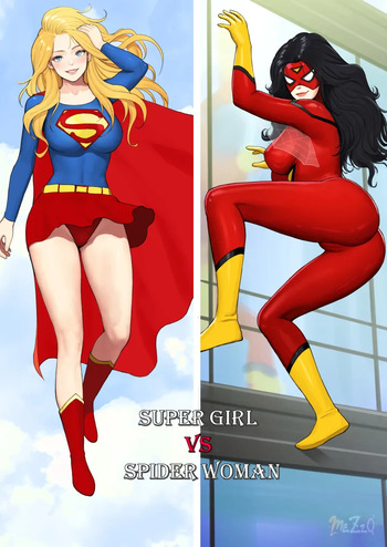 [Mezzo] Supergirl and Spiderwoman cover