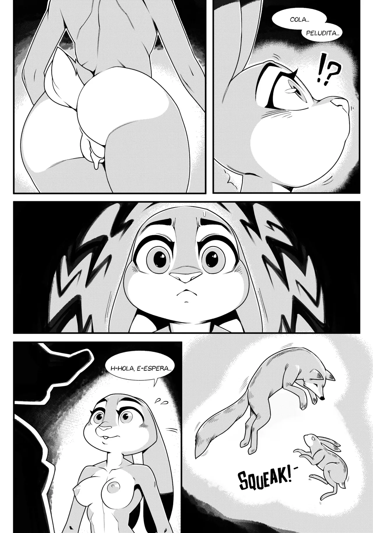 Judy Hopps x Nick Wilde B&W Comic page 10 full