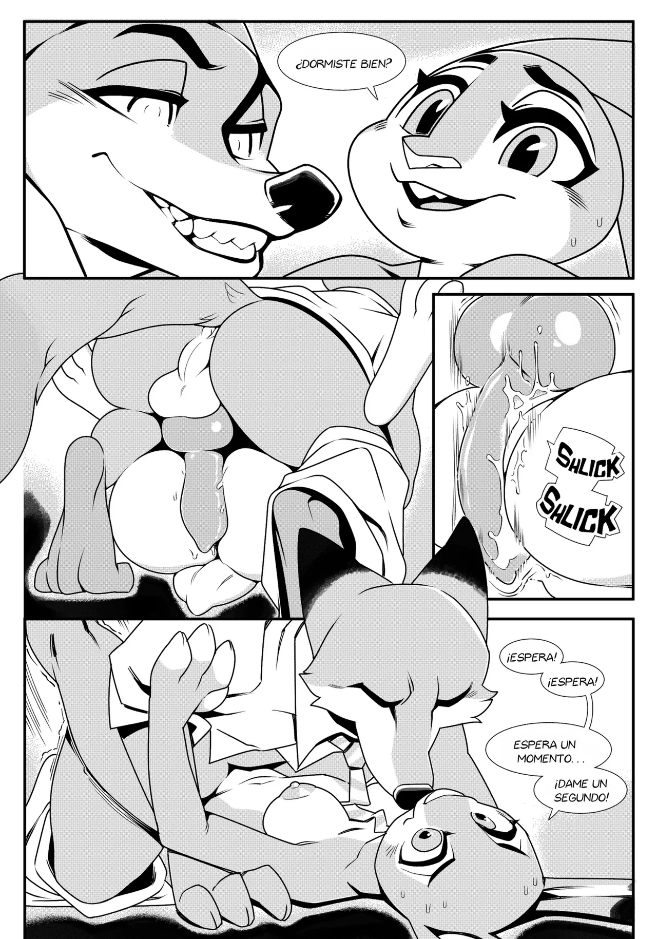 Judy Hopps x Nick Wilde B&W Comic page 11 full