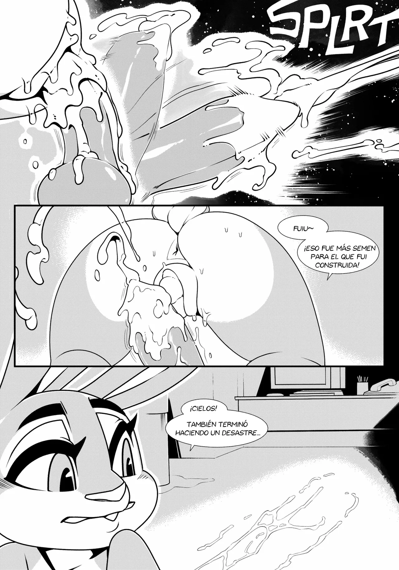 Judy Hopps x Nick Wilde B&W Comic page 8 full