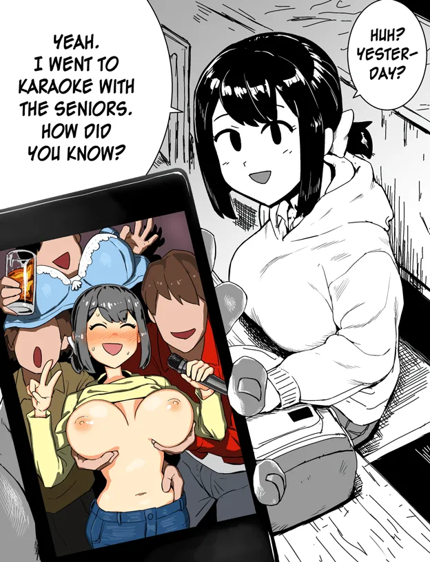 Boku ga Sasotte Onaji Daigaku ni Kita Osananajimi to, Kinou Senpai kara Okuraretekita Shashin page 1 full