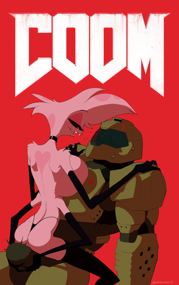 [Dracorex] Angel Dust x Doom Guy cover