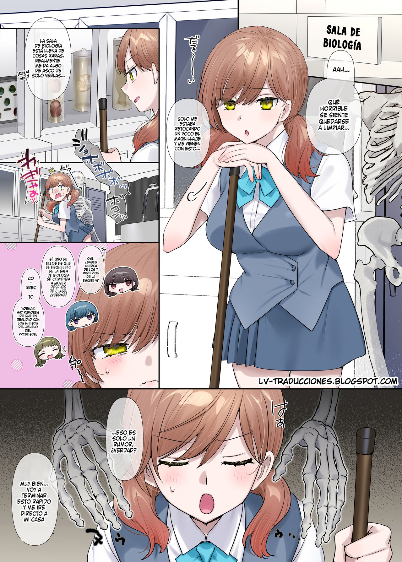 Inokori seibutsu-shitsu | La sala de biología luego de clases page 1 full