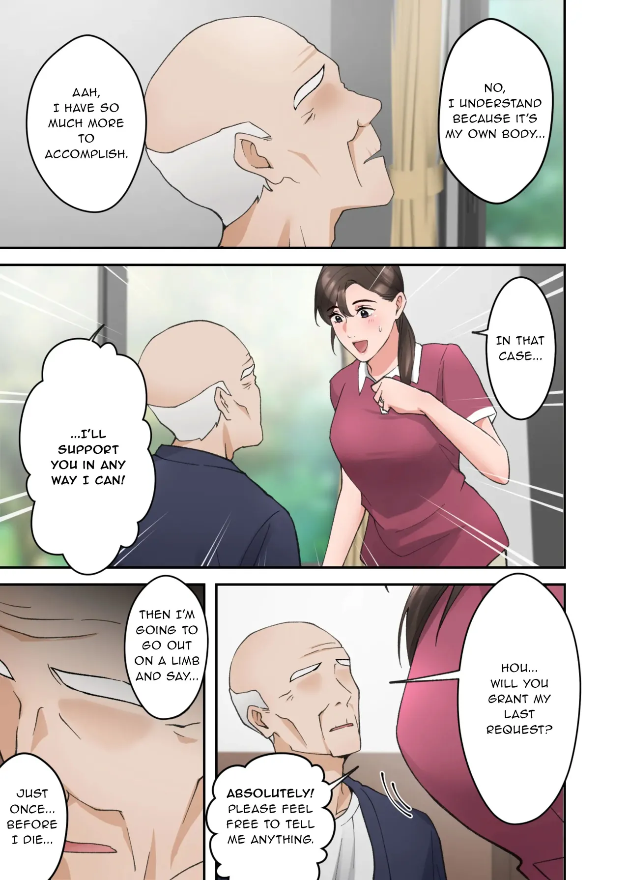 Hitozuma no Kaigoshi ga Yoboyobo Jii-san ni Ikasare Makuru Hanashi page 6 full
