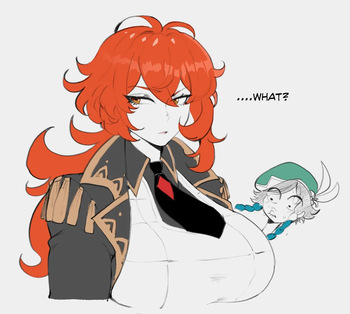 [ThiccwithaQ / Nyantcha] Fem Diluc and Venti (Genshin Impact) [English] cover