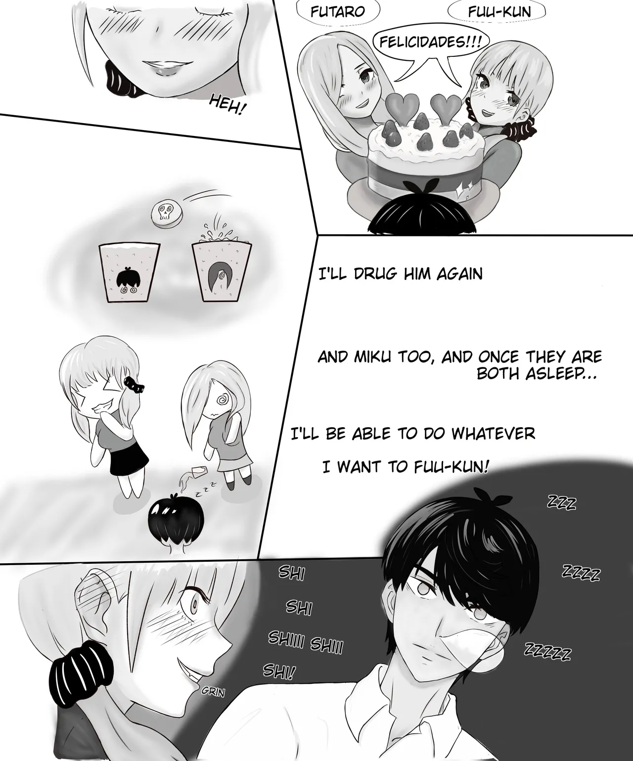 Nino puts Fuutarou to sleep and fucks him... Miku takes advantage. Reverse NTR page 4 full