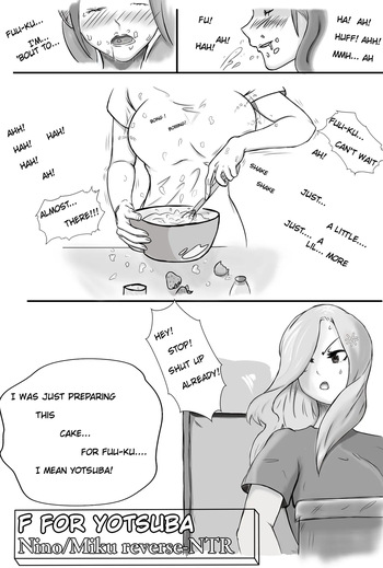 Nino puts Fuutarou to sleep and fucks him... Miku takes advantage. Reverse NTR [NyanshiKoki] cover