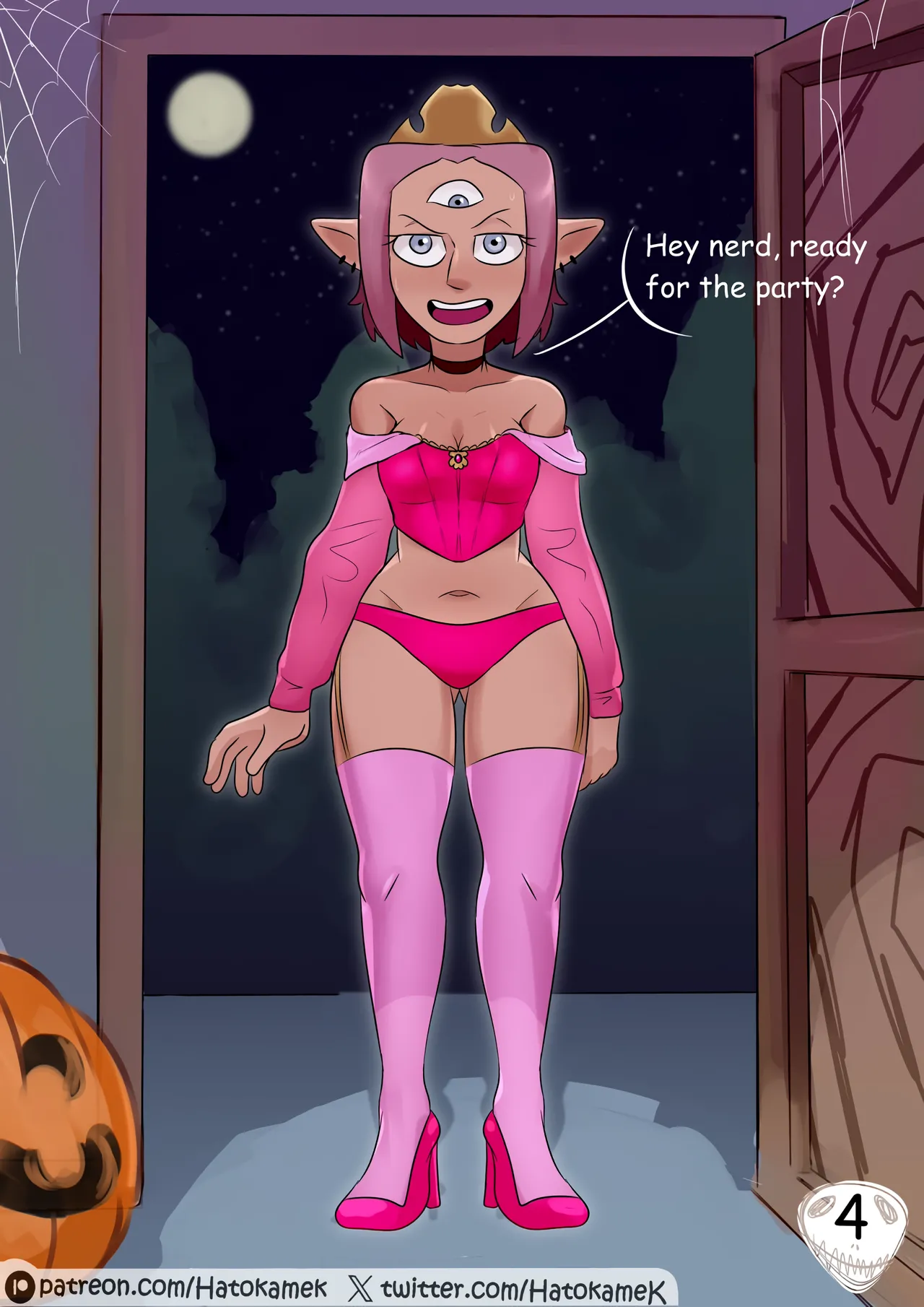 Girls at a Halloween Party page 4 full