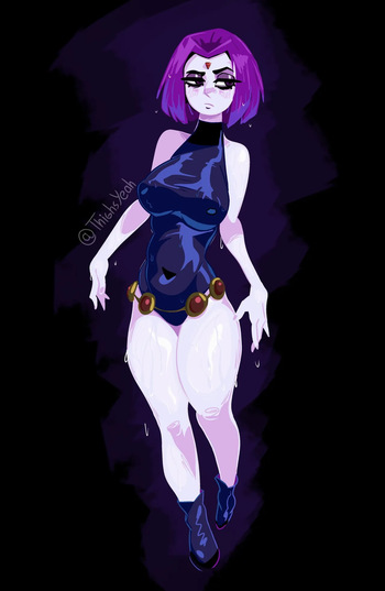 [Hadsha] Raven playfighing (Teen Titans) (Ongoing) cover