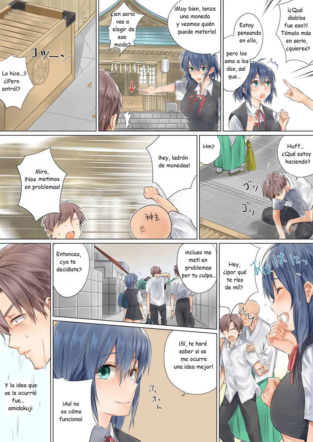 Netorare Kanojo -Kareshi  o Mae ni Futago  to Kyoushitsu Ecchi 1 - 2 page 12 full