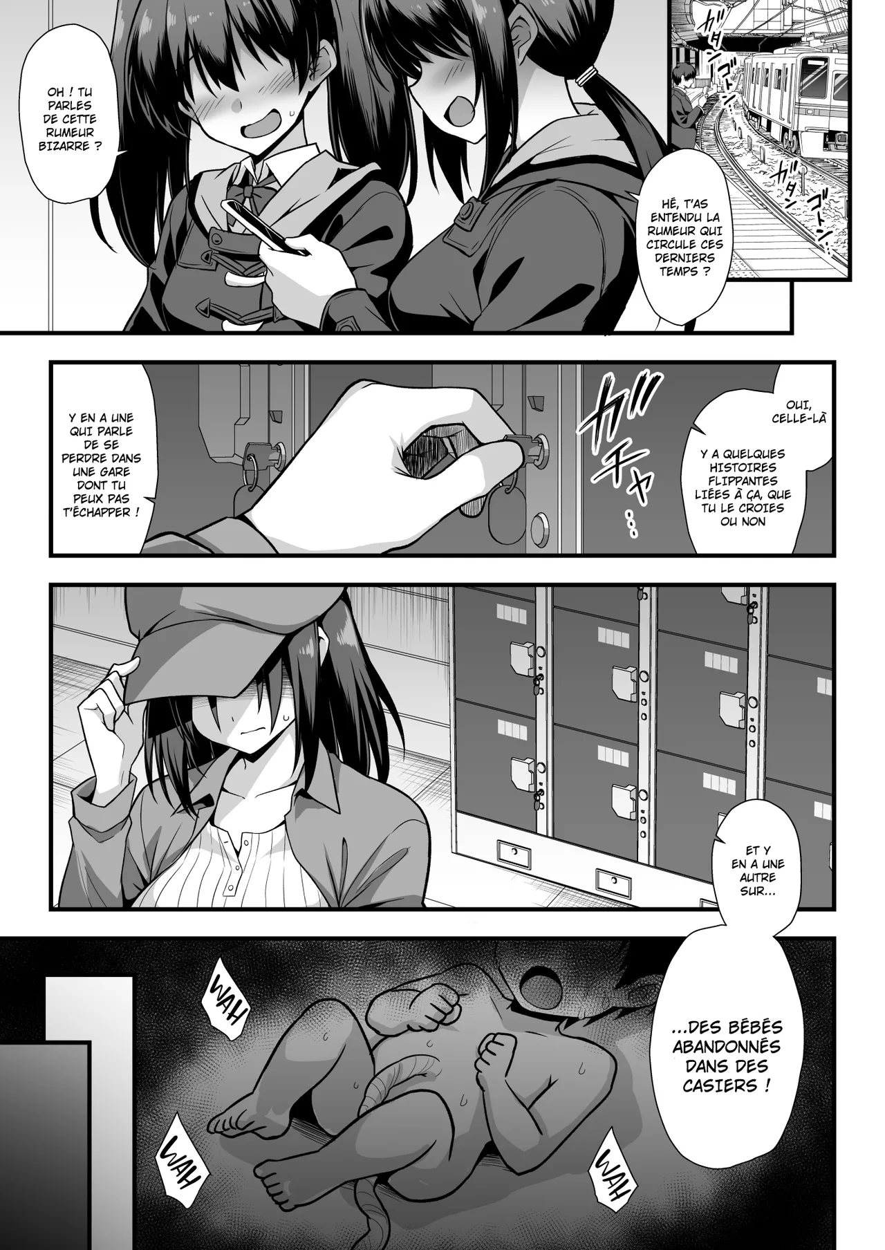 Kaidan Toshi Densetsu Shinya no Eki de Mesugaki ni Totsuzen Ecchi o Semarare Shiboritorareru Hon page 2 full
