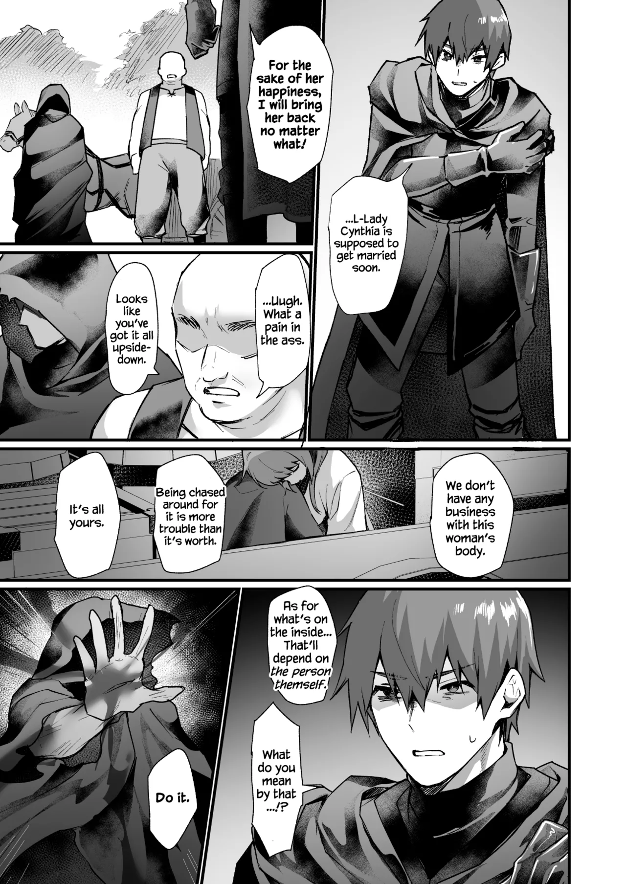 Goei Kishi no Irekawari Nyotaika Mission! | The Escort Knight's Bodyswapping Genderbending Mission! page 4 full