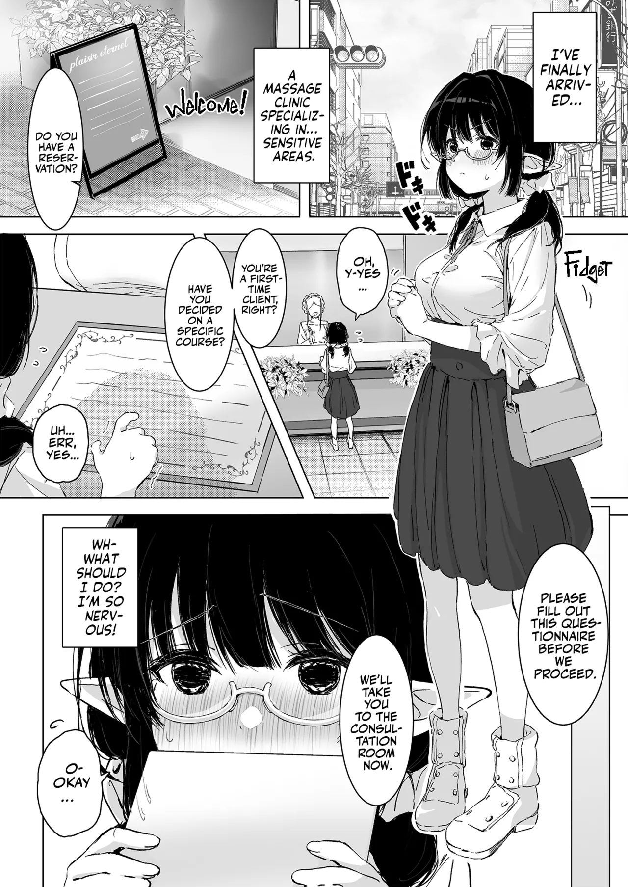 Jimime na Kurokami Elf-chan ga Ecchi na Massage-ten de Seikantai Kaihatsu Sarechau Ohanashi | A Plain Jane Elf's Sexy Adventure at a Massage Clinic page 4 full