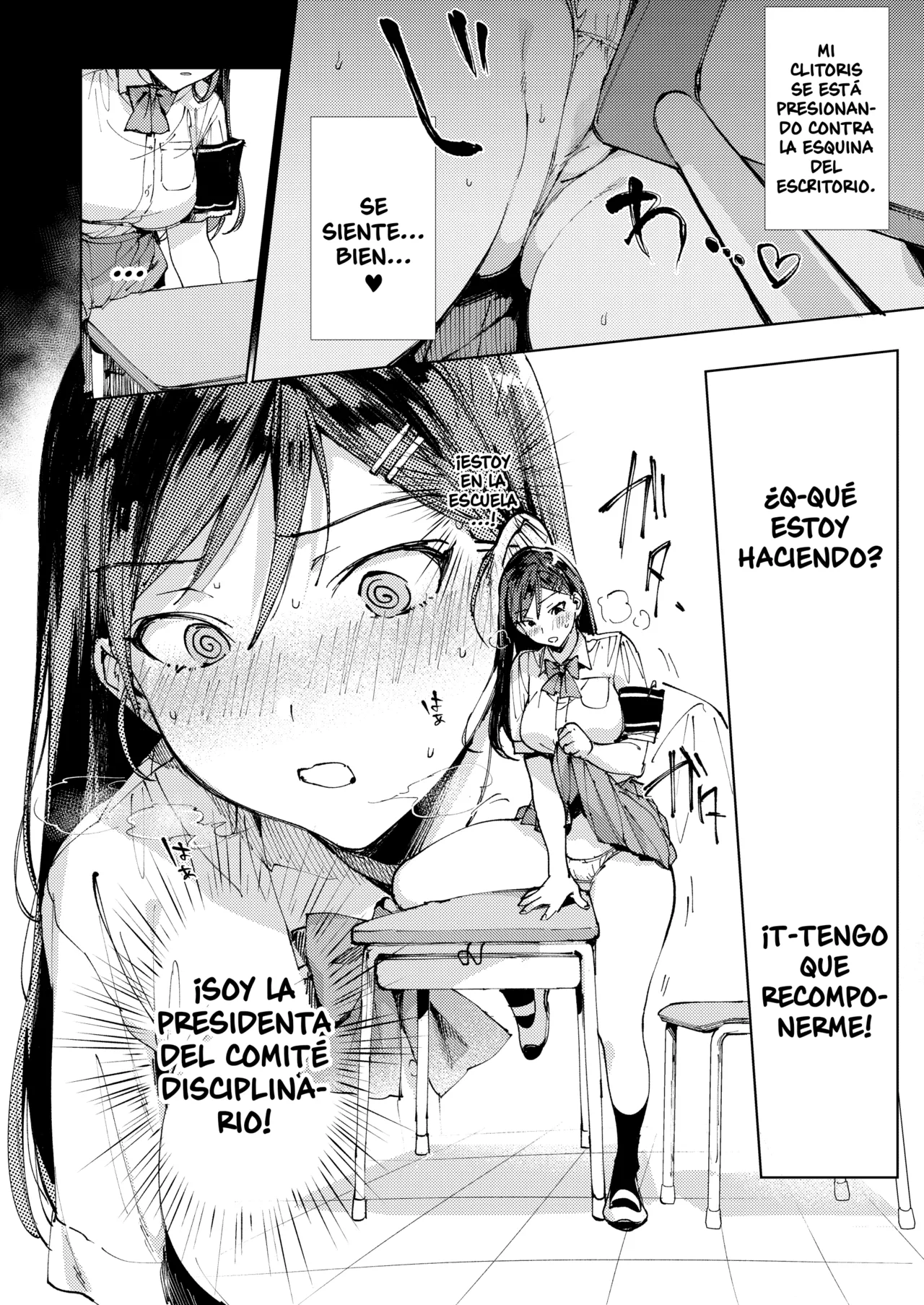 Kiritsu ni Kibishii Fuuki Iinchou wa Kounai de Himitsu no Dosukebe Onanie ga Yamerarenai! | La Estricta Presidenta del Comité Disciplinario no Puede Dejar de Masturbarse en la Escuela! page 11 full