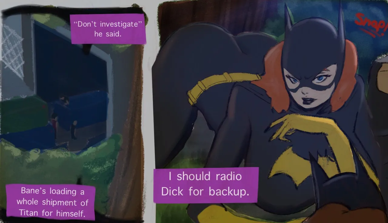 Bane Breaks Batgirl! page 1 full