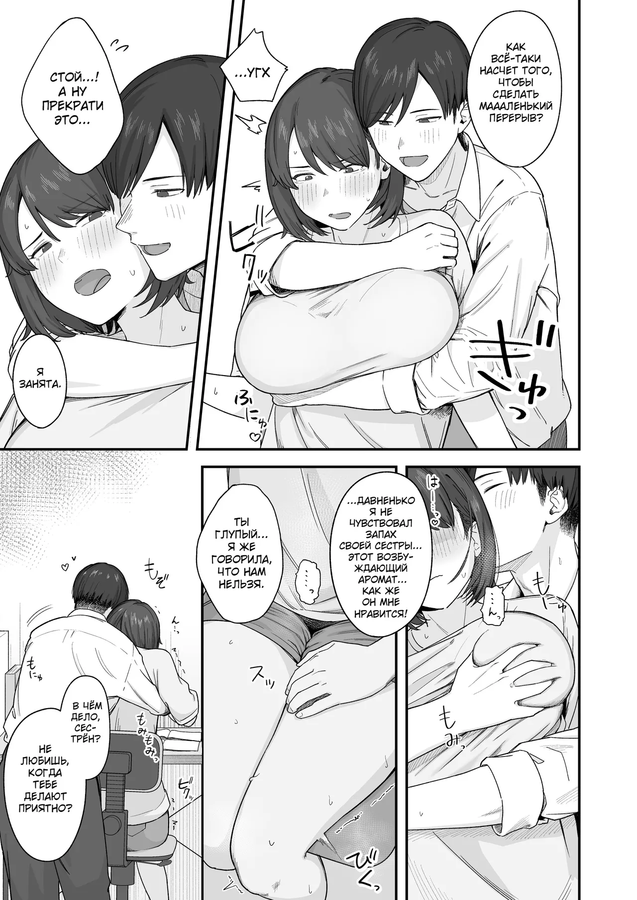 Benkyou ni Shuuchuu shitai Muttsuri na Ane wa, Karada no Aishou Bacchiri na Otouto no Sasoi o Kotowarenai | Моя усердная сестрица сконцентрирована на учёбе page 7 full