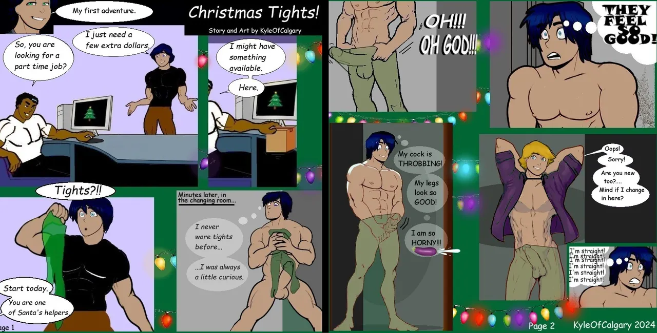 Kyle of Calgary. Hot Hunks - Gay and Bisexual in Pantyhose - Comic page 2 full