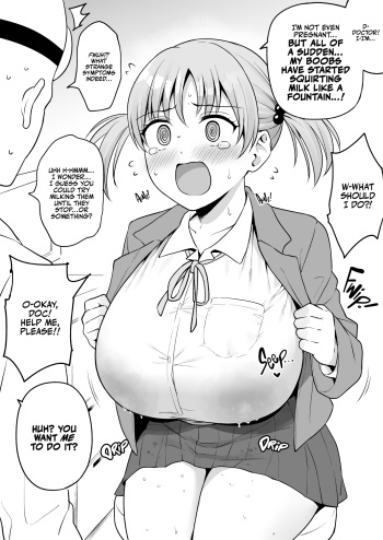 [Yue] Ninshin shitenai noni Bonyuu ga Deru Ko-chan o Shinsatsu suru Oisha-san | A Doctor Examines a Girl Who's Lactating but Not Pregnant [English] [korafu] cover