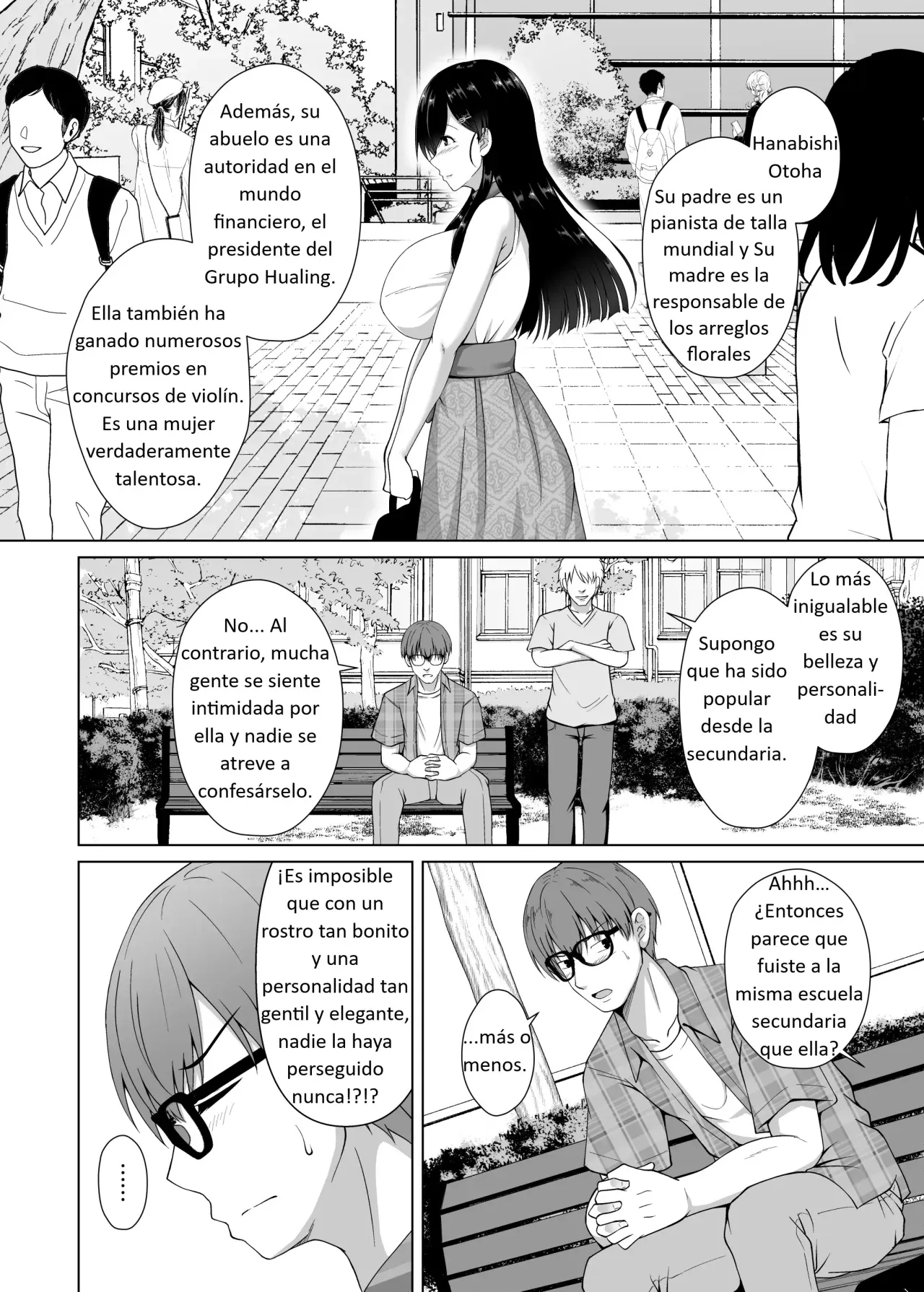 Kanojo ga Kami o Someta Wake ~Kataomoi no Seiso Kurokami Ojou-sama ga Boku no Shiranai Tokoro de Otoko no Aji o Oboeru Hanashi~ | La Razón por la que se Pintó el Cabello ~La Historia de una Joven de Cabello Negro Puro que Está Enamorada de un Hombre sin que Yo lo Sepa~ page 4 full