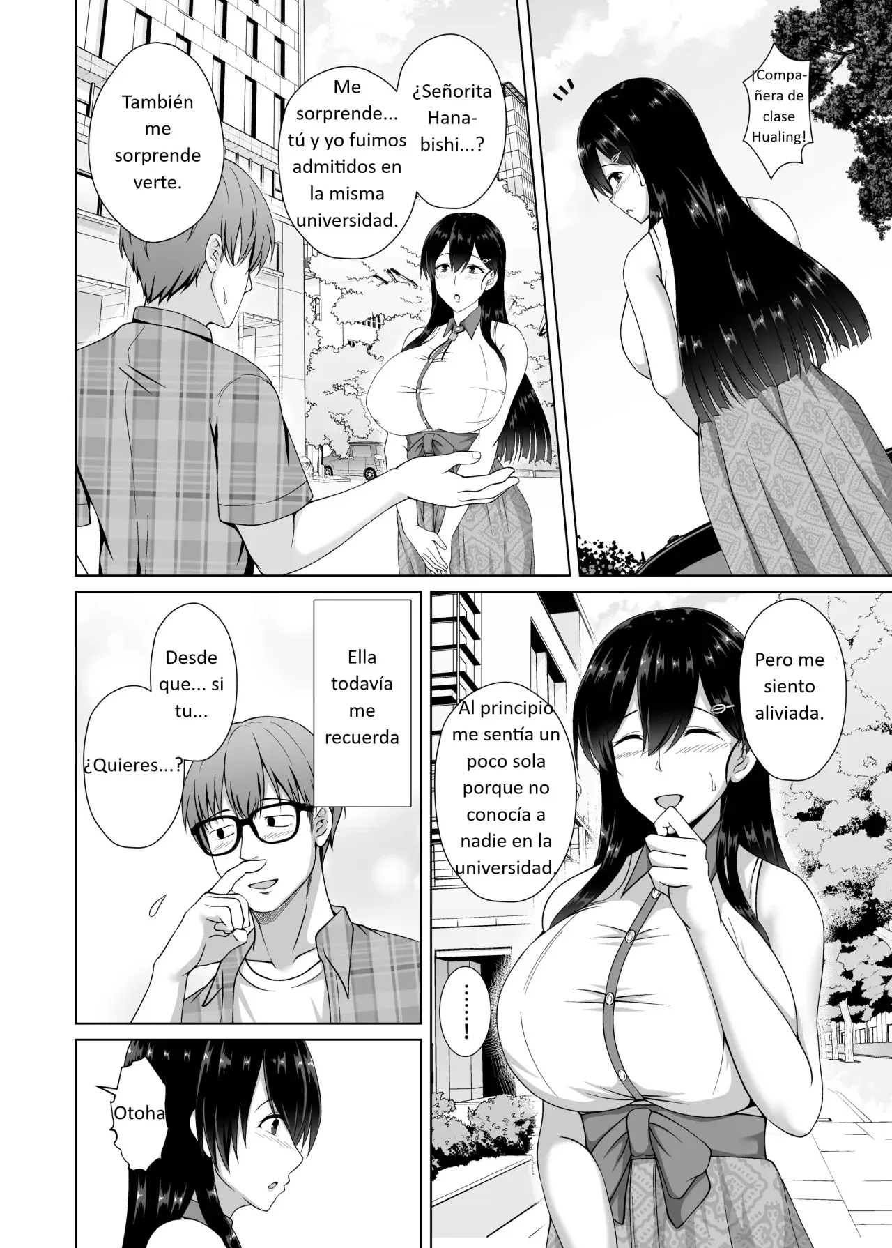 Kanojo ga Kami o Someta Wake ~Kataomoi no Seiso Kurokami Ojou-sama ga Boku no Shiranai Tokoro de Otoko no Aji o Oboeru Hanashi~ | La Razón por la que se Pintó el Cabello ~La Historia de una Joven de Cabello Negro Puro que Está Enamorada de un Hombre sin que Yo lo Sepa~ page 8 full