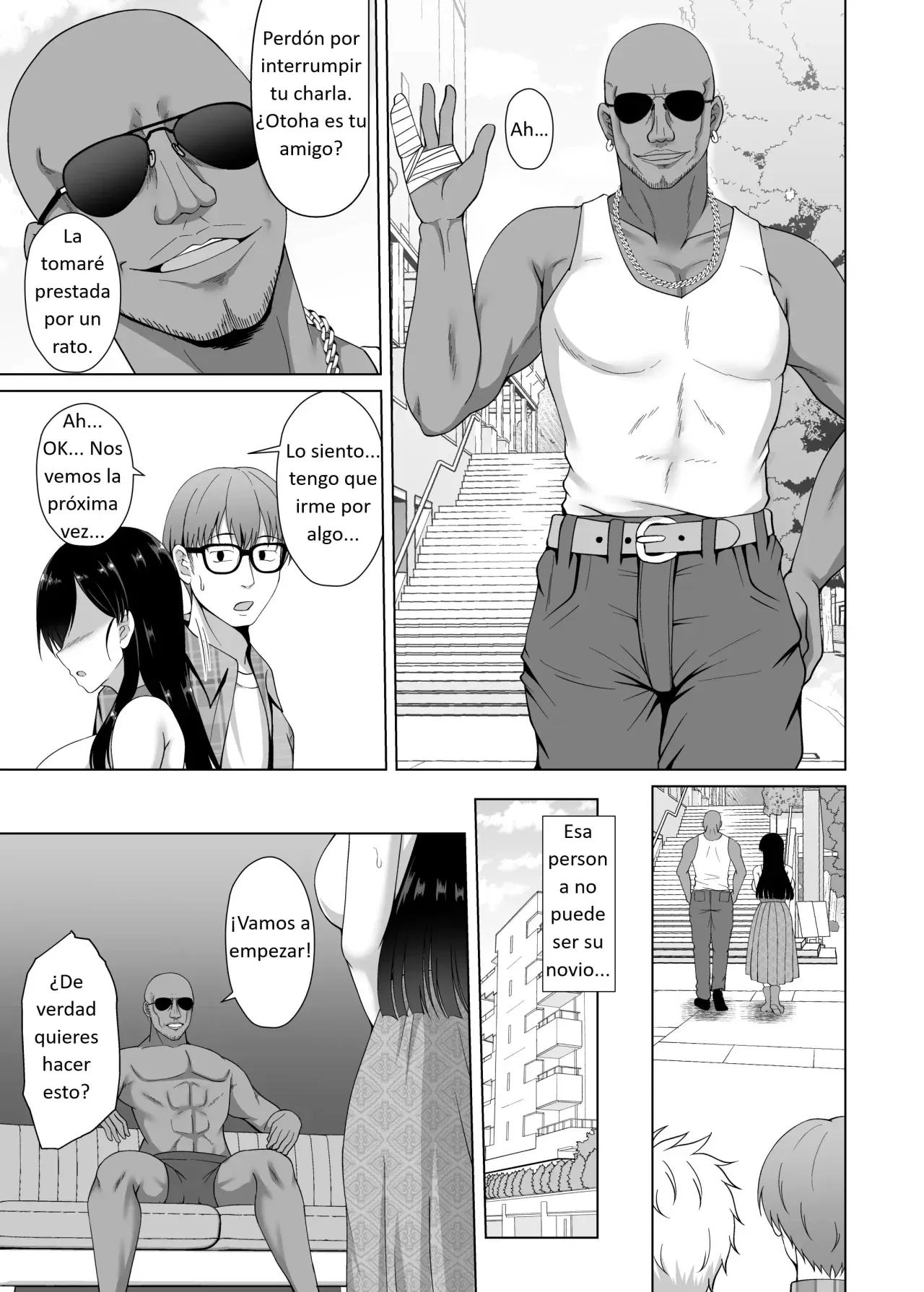 Kanojo ga Kami o Someta Wake ~Kataomoi no Seiso Kurokami Ojou-sama ga Boku no Shiranai Tokoro de Otoko no Aji o Oboeru Hanashi~ | La Razón por la que se Pintó el Cabello ~La Historia de una Joven de Cabello Negro Puro que Está Enamorada de un Hombre sin que Yo lo Sepa~ page 9 full
