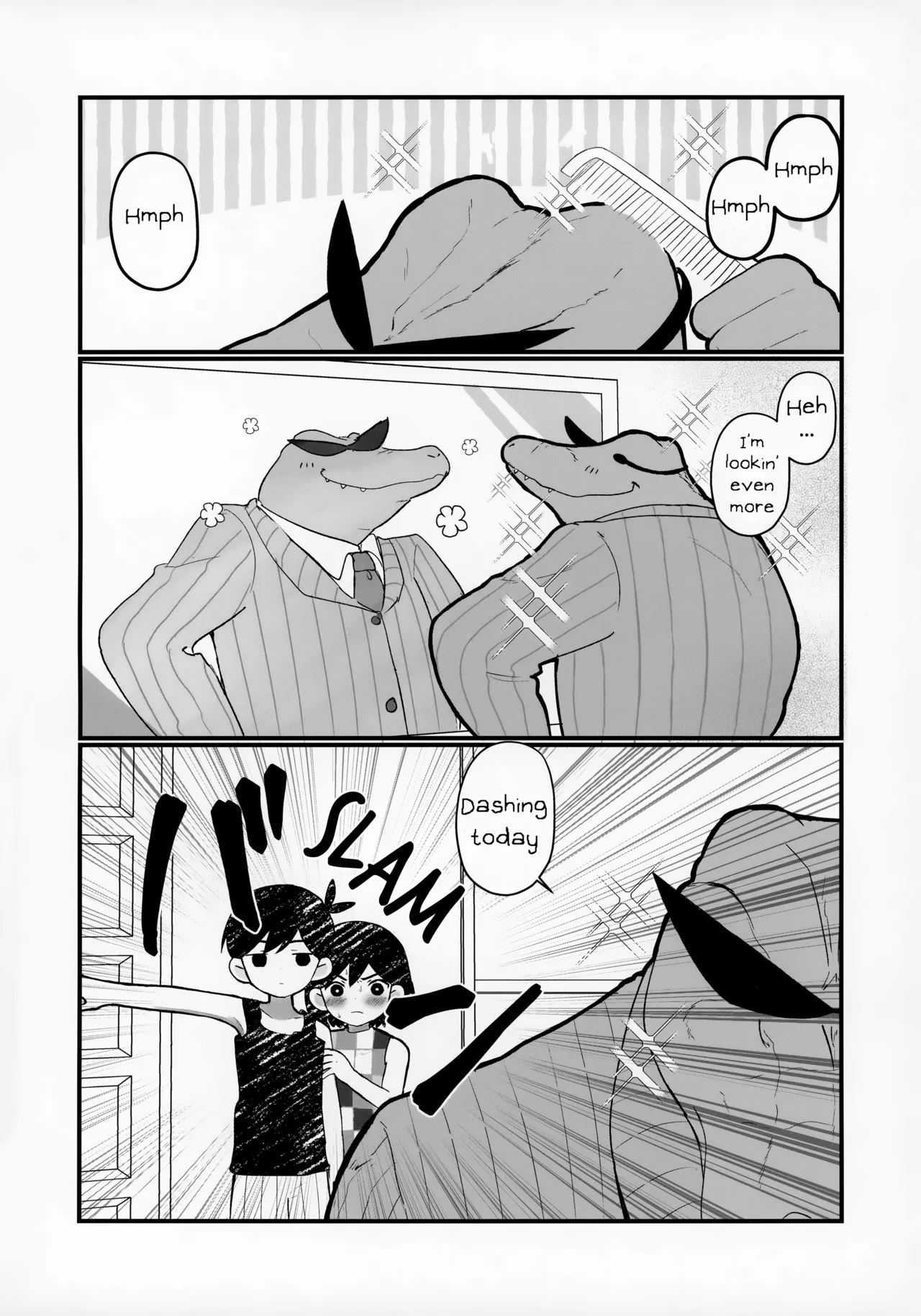 I wet myself so Omori helped me clean up page 3 full