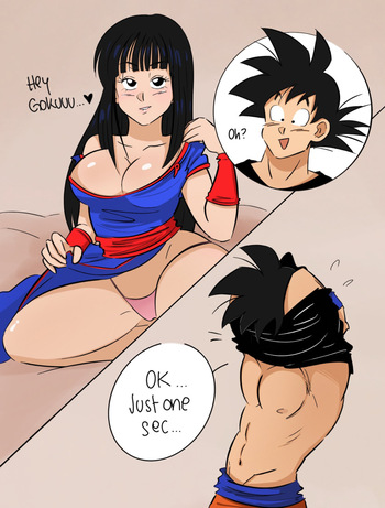 (Gokutrash] goku x chichi shirt comic cover
