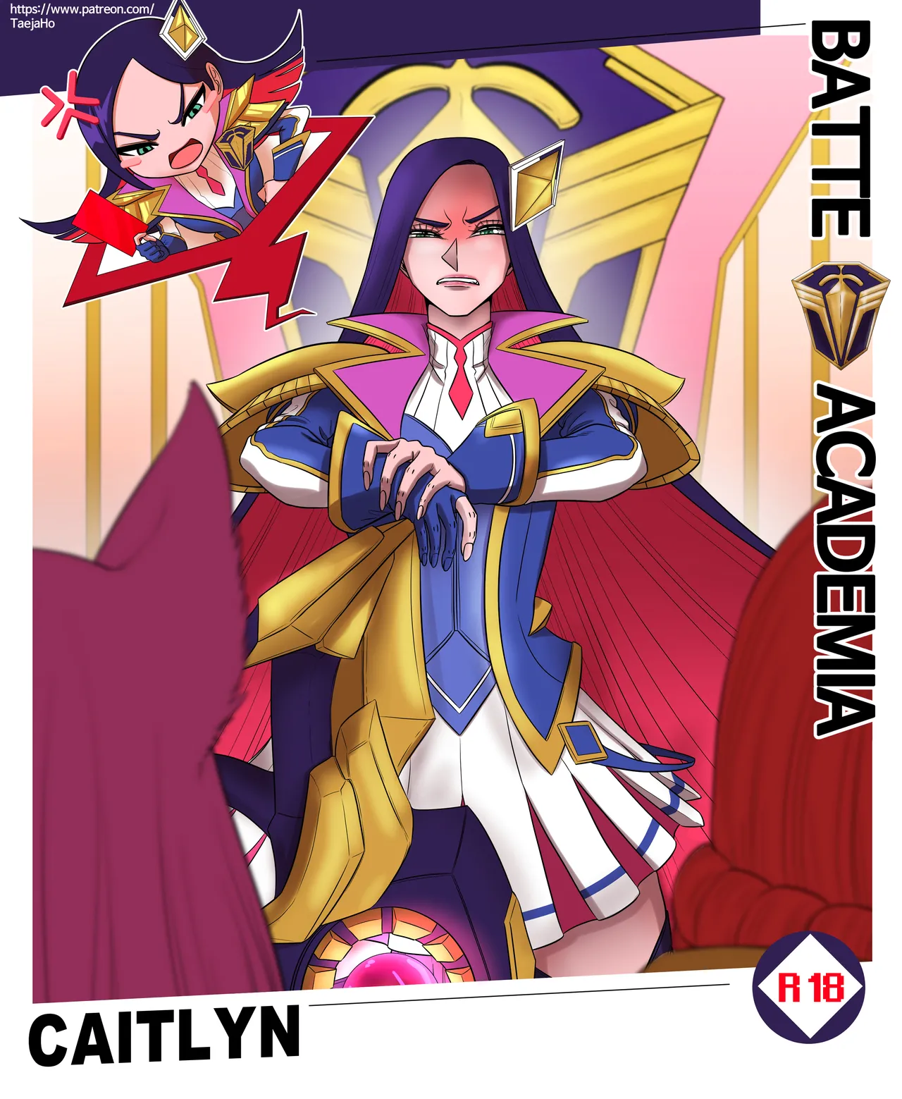 Battle Academia Caitlyn page 1 full