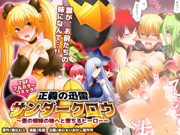 [Amuai Okashi Seisakusho (Matsuzono)] Seigi no Jinrai Thunder Crow ~Aku no Shimai no Imouto e to Ochiru Hero~ [English] cover