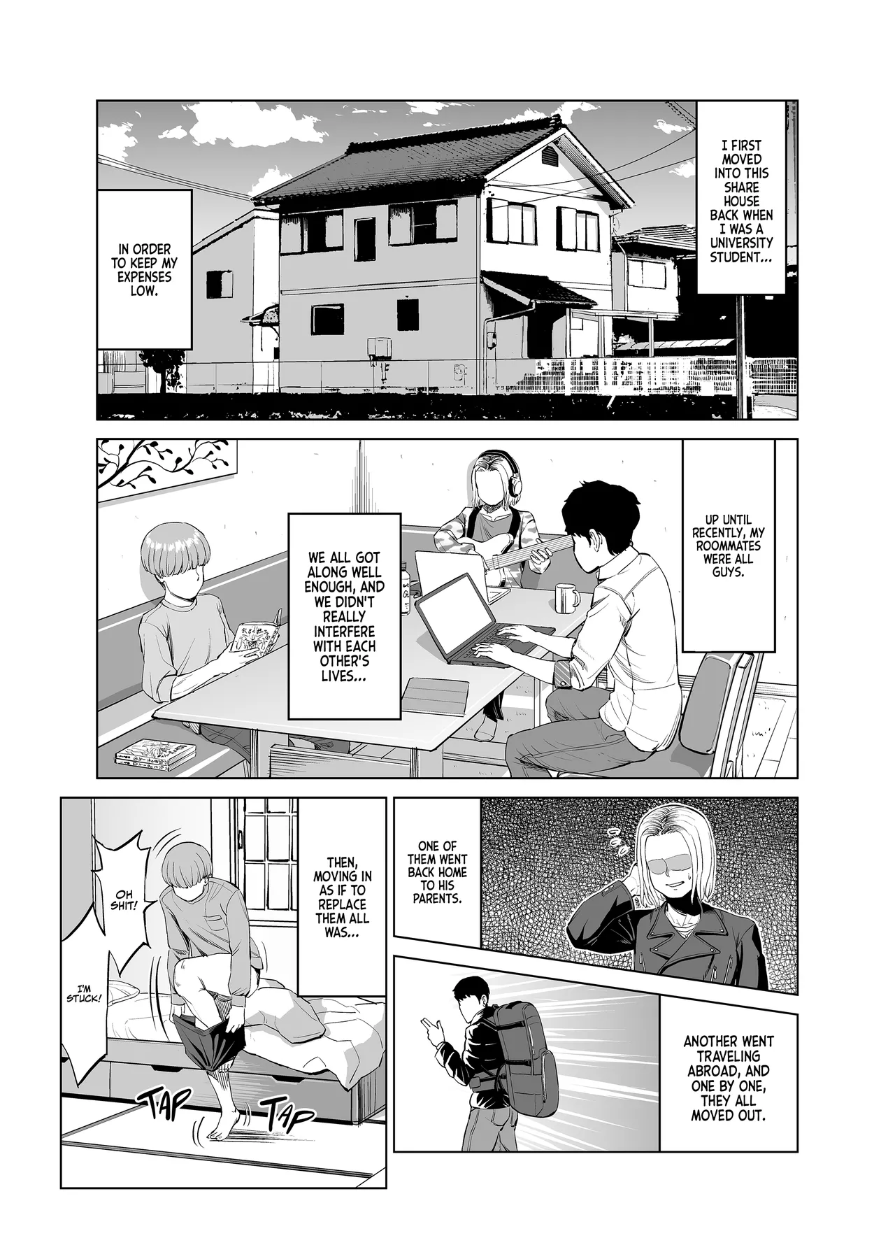 Yokkyuu Fuman na Share House no Juunin Otagai Seiyoku Tsuyoi node Souiu Kankei ni Nacchaimashou ka | Frustrated Share House Residents - Why don't we just get together since we're both horny? page 7 full