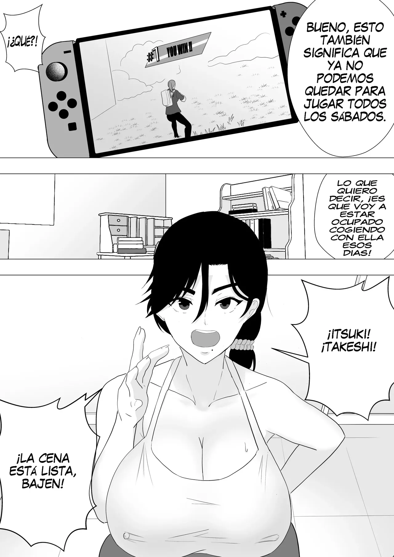 Kimottama Kaa-chan ~Genki Mama ga Boku no Dekachin ni Ochiru made~ | Una Vigorosa Madre ~Hasta Que La Enérgica Madre Caiga Ante Mi Gigante Pene~ page 11 full