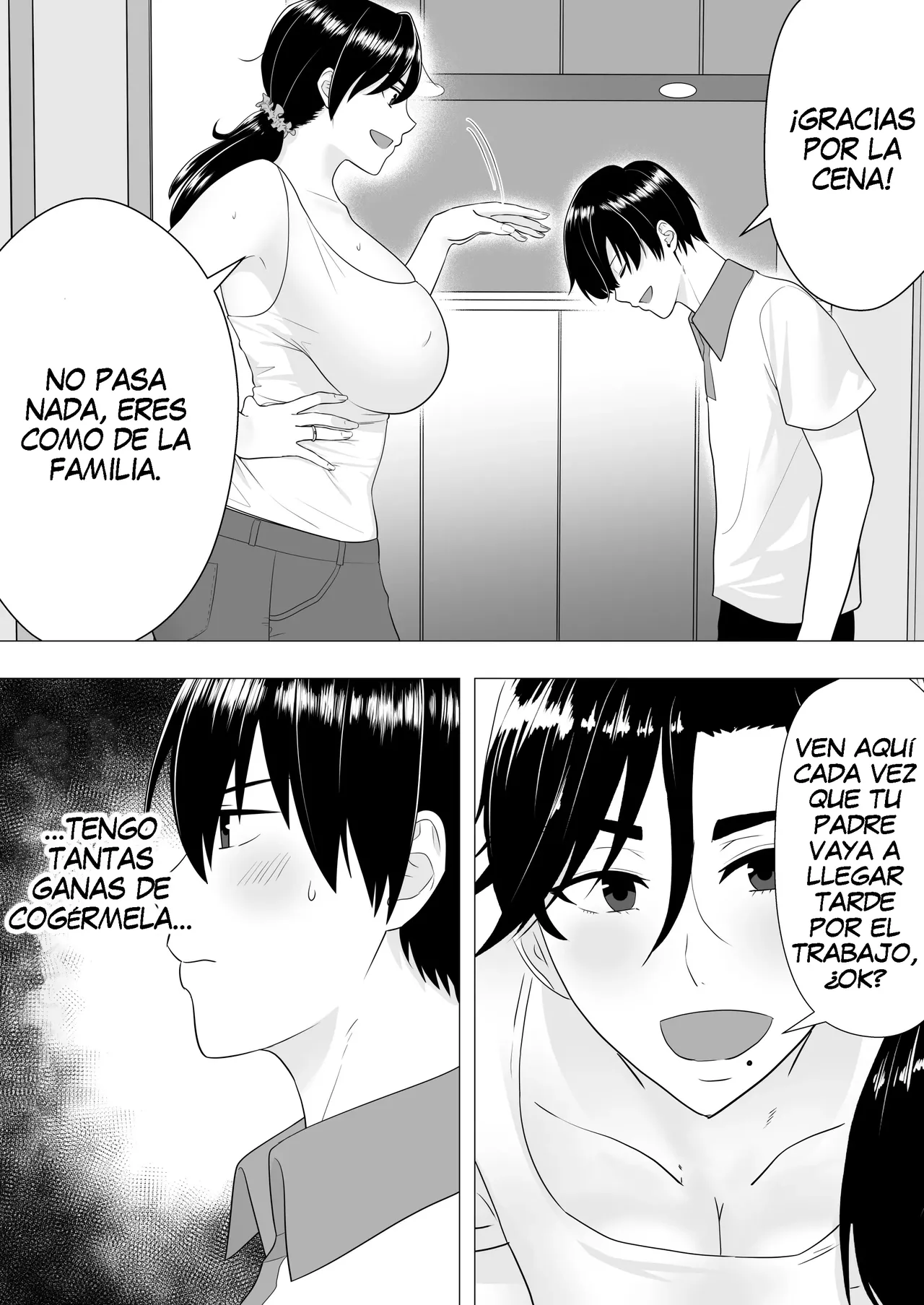Kimottama Kaa-chan ~Genki Mama ga Boku no Dekachin ni Ochiru made~ | Una Vigorosa Madre ~Hasta Que La Enérgica Madre Caiga Ante Mi Gigante Pene~ page 12 full