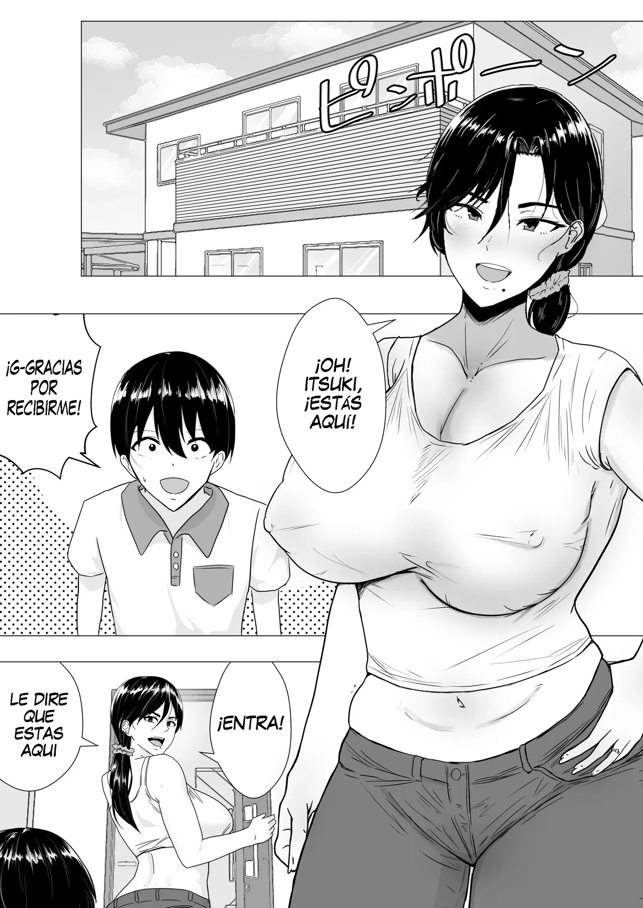 Kimottama Kaa-chan ~Genki Mama ga Boku no Dekachin ni Ochiru made~ | Una Vigorosa Madre ~Hasta Que La Enérgica Madre Caiga Ante Mi Gigante Pene~ page 4 full