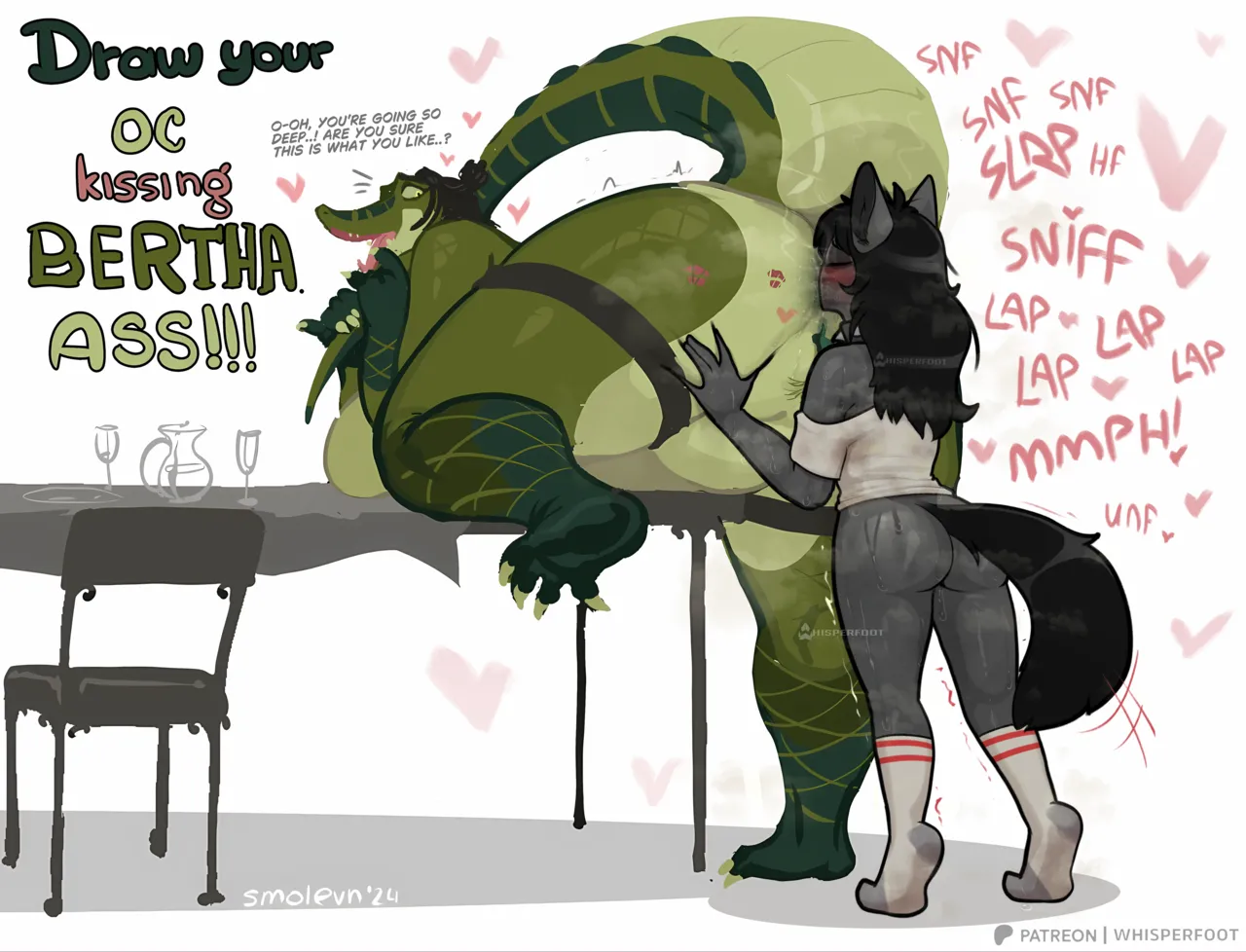 Whisperfoot -  Kiss SAMI's Ass Draw Challenge🐺💋🍑 page 12 full