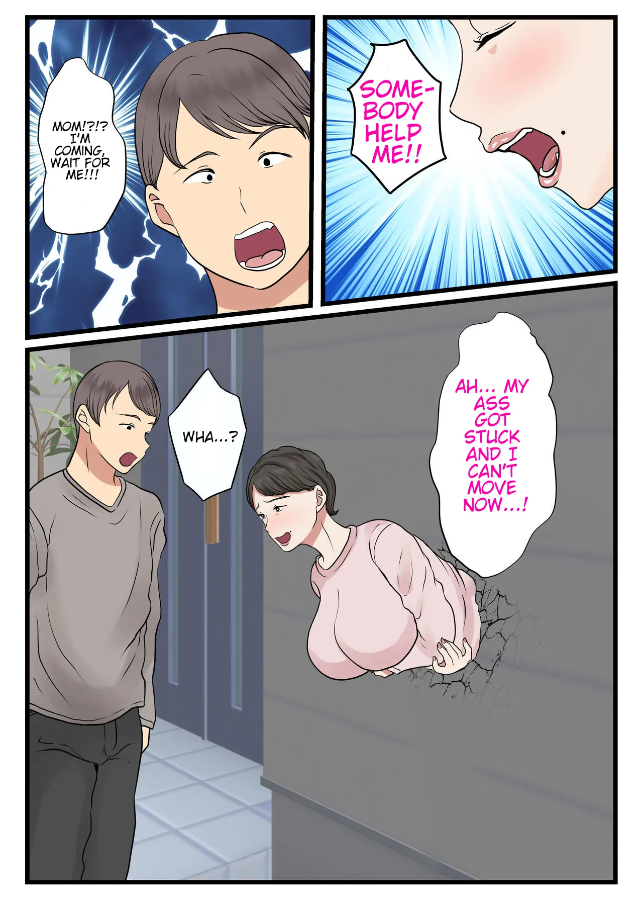 Haha ga Kabe ni Hamatte Ugokenakatta node... | The day my mom got stuck in the wall and couldn't move... page 8 full