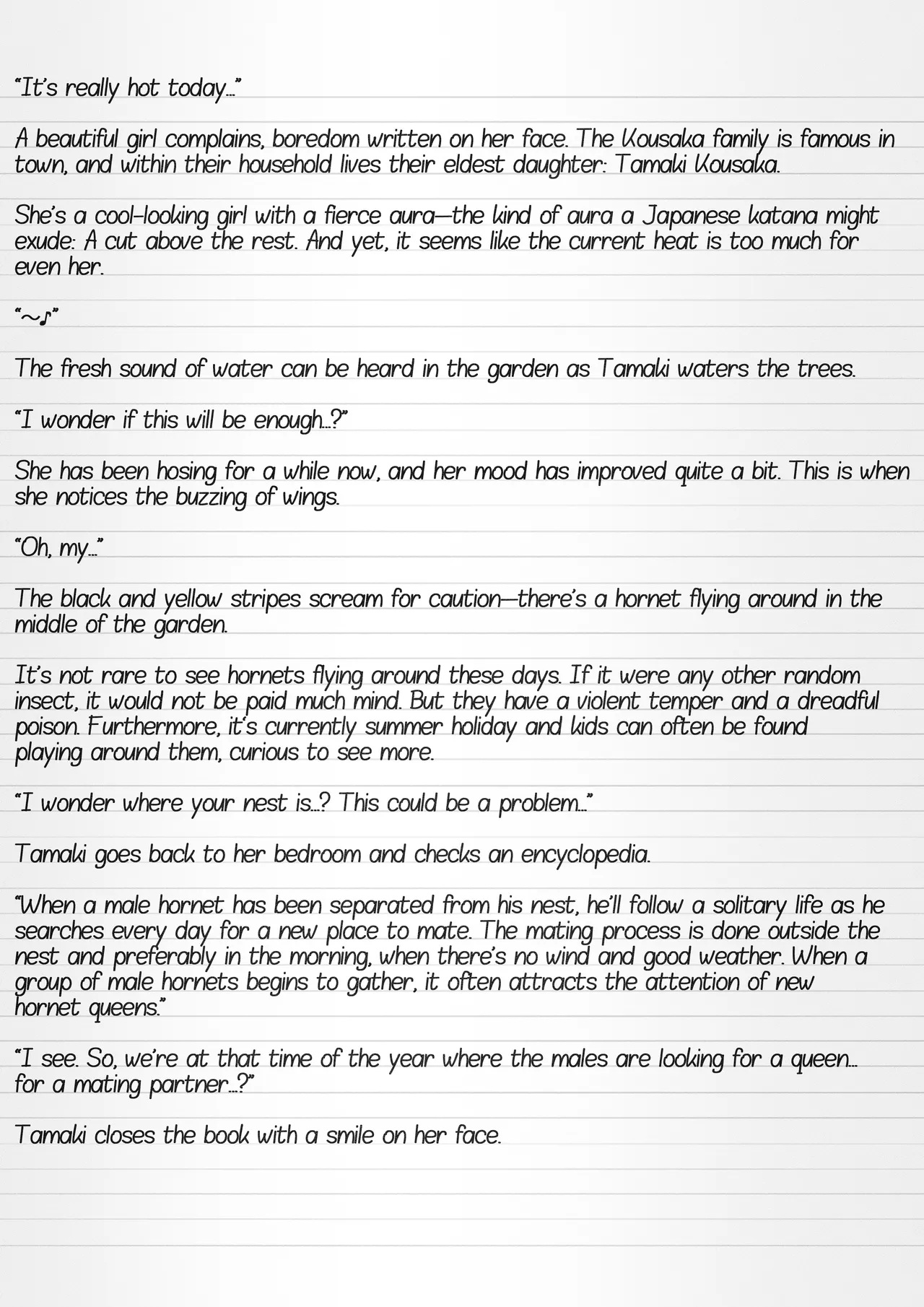 Misuke's Short Stories 19 - Tamaki & Hornets page 2 full