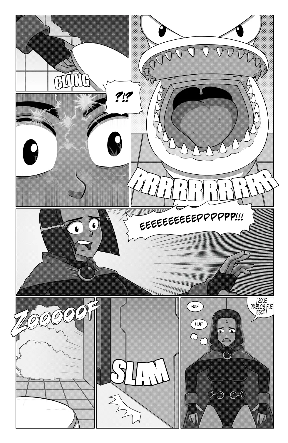 Un problema inesperado en el baño de una joven titán  / page 8 full