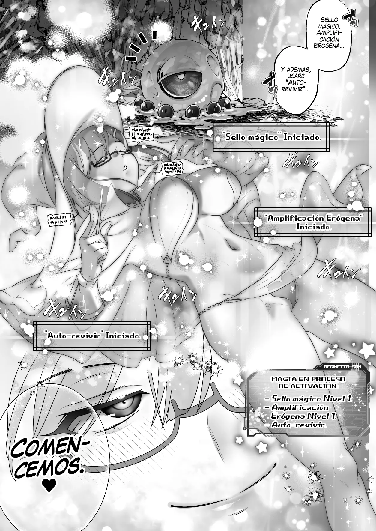 Maou o Taoshita Saikyou no Mahoutsukai ga Zako Monster de Onattetara Mahou Hansha de Jinsei Owacchau Hanashi | La poderosa maga que derrotó al rey demonio pero que al masturbarse con un monstruo inferior, su hechizo se le reflejo y su vida terminó page 10 full